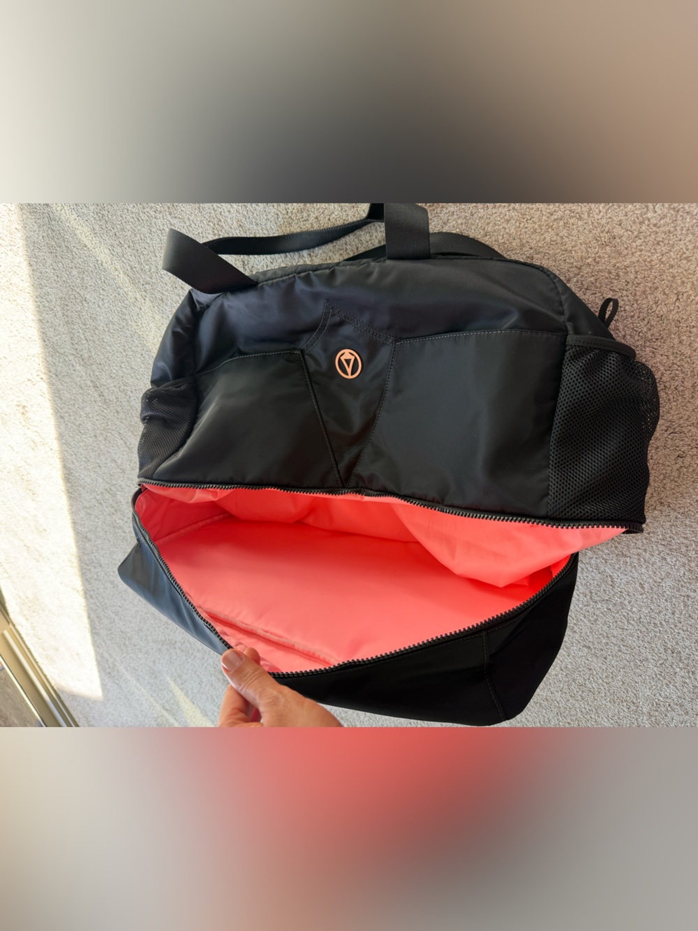 LIKE NEW Lululemon Black Weekend Duffel Bag, 34L - Picture 6 of 12